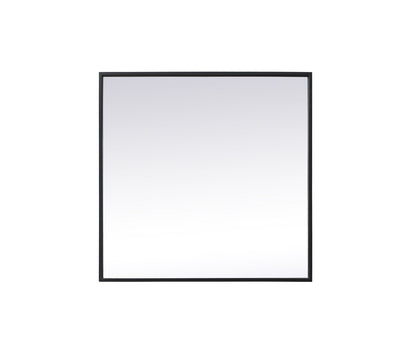 Metal Frame Square Mirror 24 inch in Black