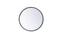 Metal frame round mirror 18 inch in Black