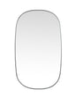 Metal Frame Oval Mirror 36x60 Inch in Silver