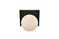 Jillian 1 light Black and frosted white Bath Sconce