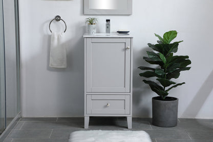 18 inch Single Bathroom Vanity in Grey