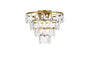 Ella 12 inch flush mount in brass
