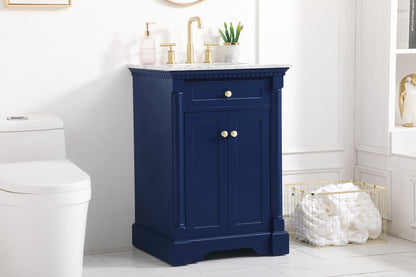 24 inch Single bathroom vanity in  Blue