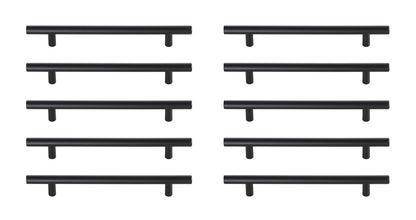 Quinn 6-5/16" Center to Center Matte Black Bar Pull Multipack (set of 10)