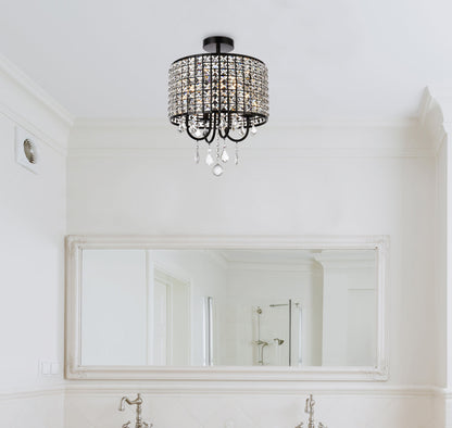 Elise 14 inch flush mount in black