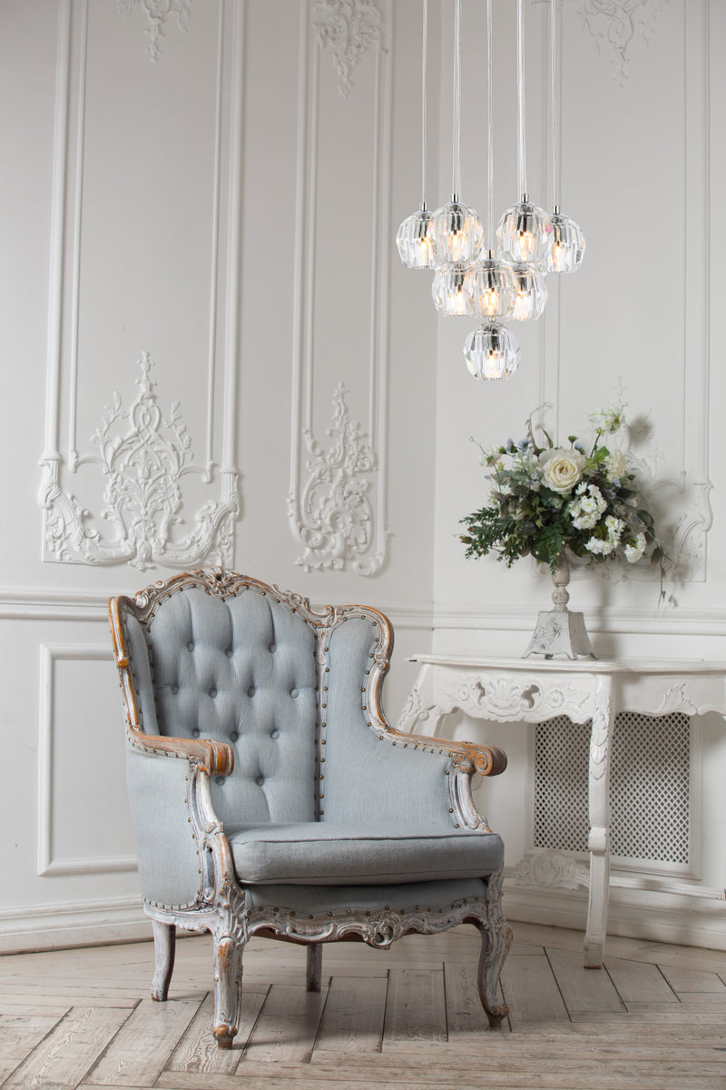 Eren 10 lights Chrome pendant