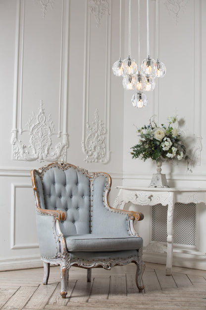 Eren 10 lights Chrome pendant