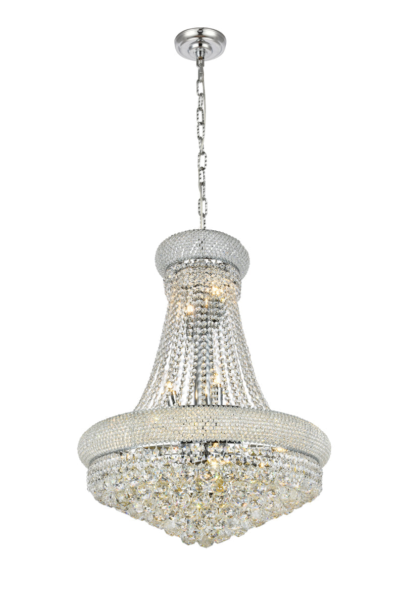 Primo 14 light Chrome Chandelier Clear Royal Cut Crystal