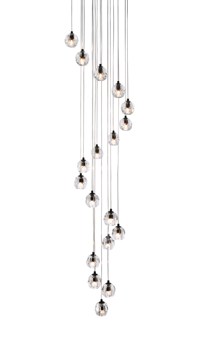 Eren 18 lights Black pendant