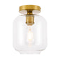 Collier 1 light Brass and Clear glass Flush mount