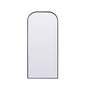 Metal Frame Arch Full Length Mirror 32x76 Inch in Black