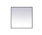Metal Frame Square Mirror 30 inch in Black