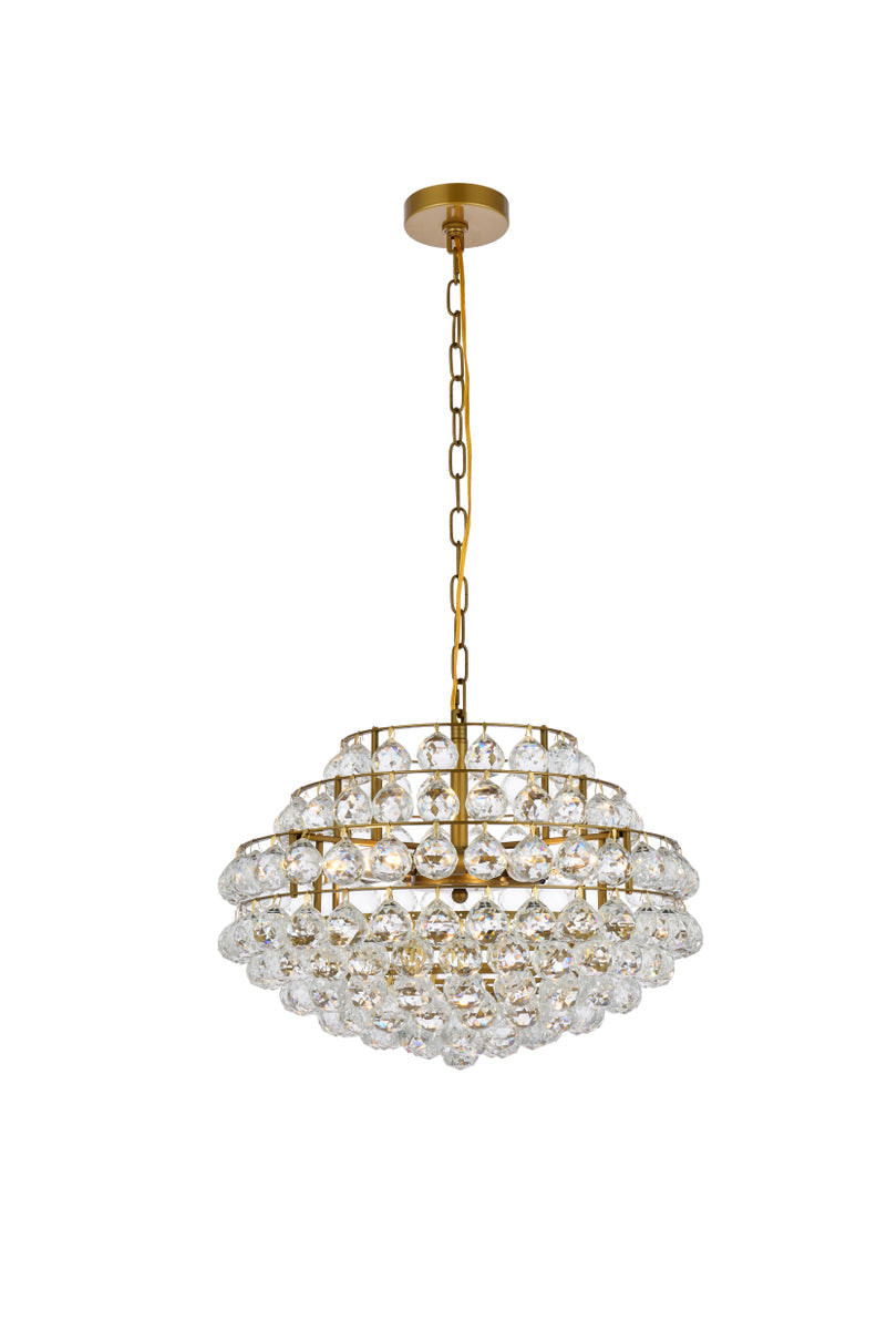 Savannah 20 inch pendant in brass