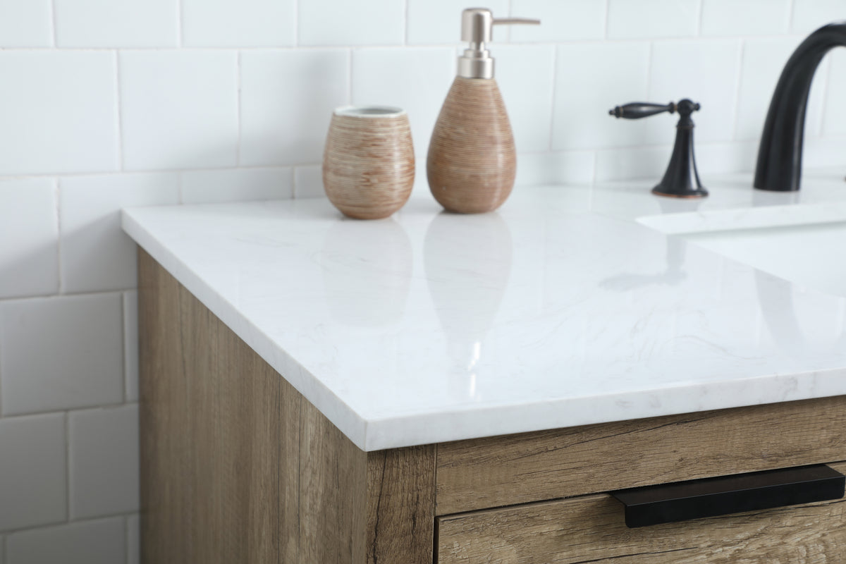 48 Inch SIngle Bathroom Vanity In Natural Oak
