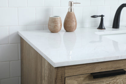 48 Inch SIngle Bathroom Vanity In Natural Oak