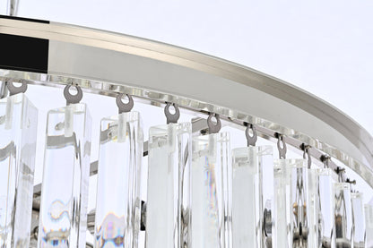 Sydney 30 inch spiral crystal chandelier in polished nickel