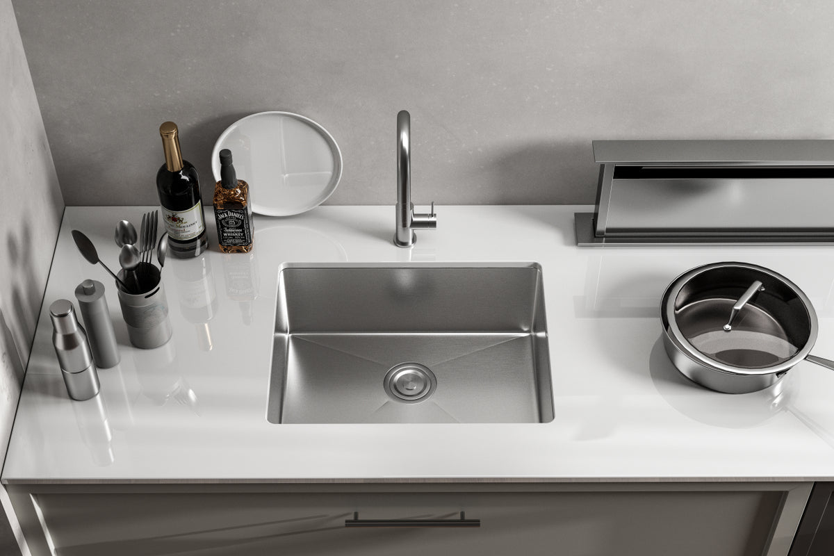 Stainless Steel undermount kitchen sink L23'' x W18'' x H10"