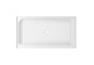 60x36 inch Single threshold shower tray center drain in glossy white