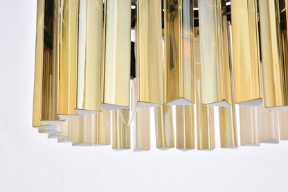 Sydney 3 light Matte Black Pendant Golden Teak (Smoky) Royal Cut Crystal