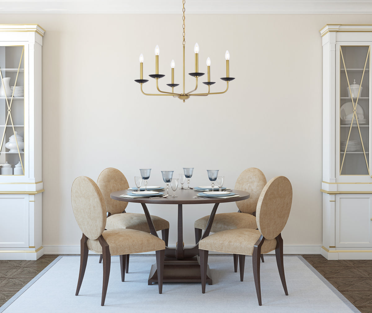 Cohen 30 inch pendant in black and brass