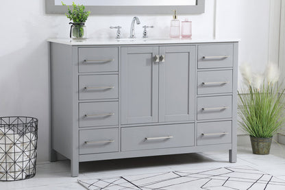 48 inch Single Bathroom Vanity in Gray
