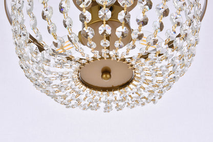 Cora 13 inch flush mount in brass