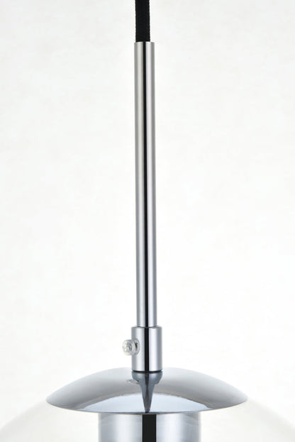 Baxter 3 Lights Chrome Pendant With Clear Glass