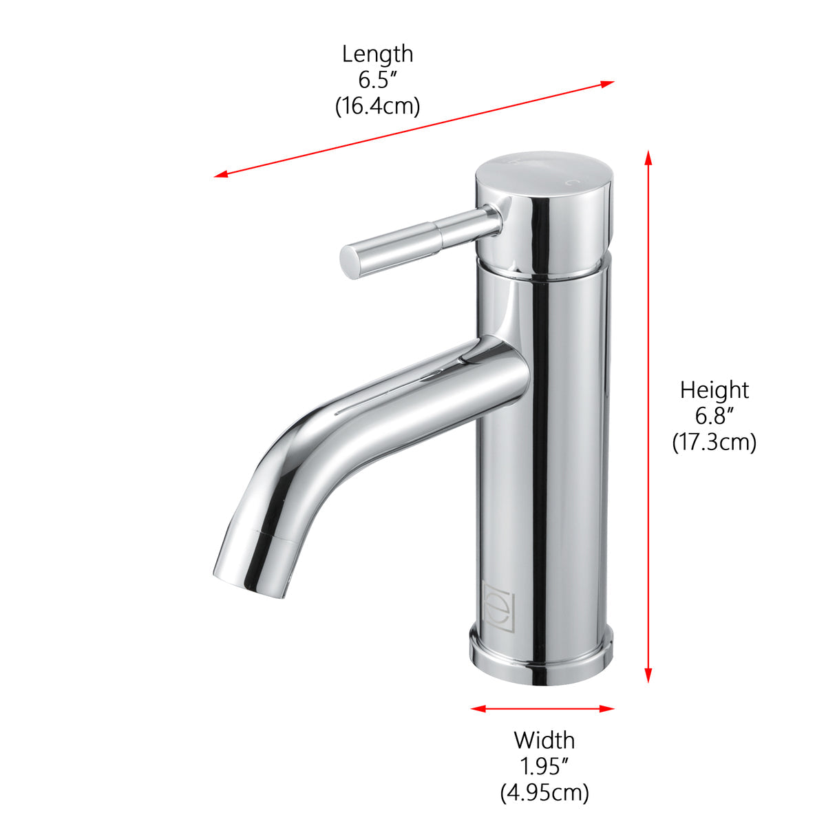 Victor Single Hole Single Handle Bathroom Faucet in Chrome