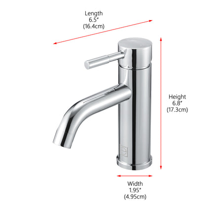 Victor Single Hole Single Handle Bathroom Faucet in Chrome