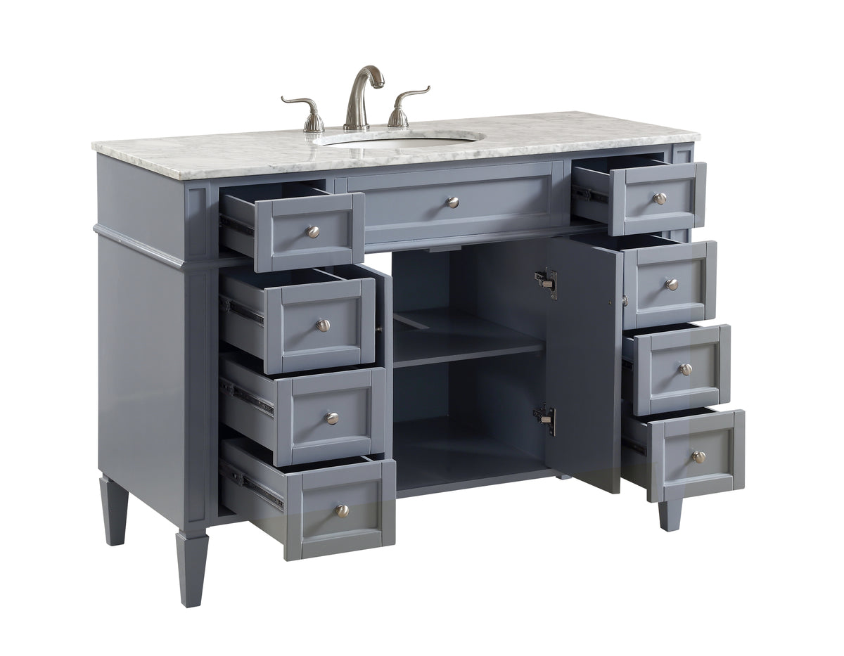 48 In. Single Bathroom Vanity Set In Grey