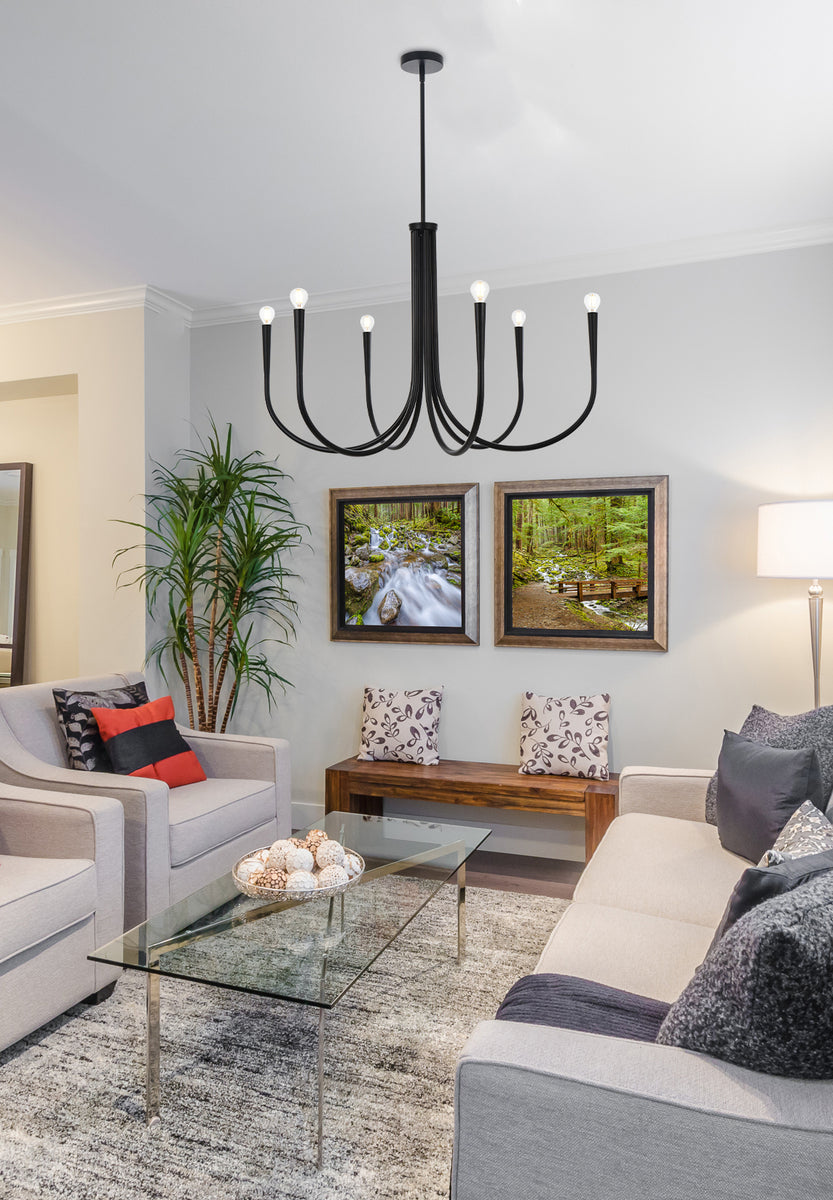 Layne 36 inch chandelier in Black