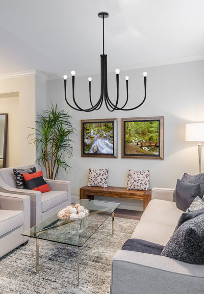 Layne 36 inch chandelier in Black