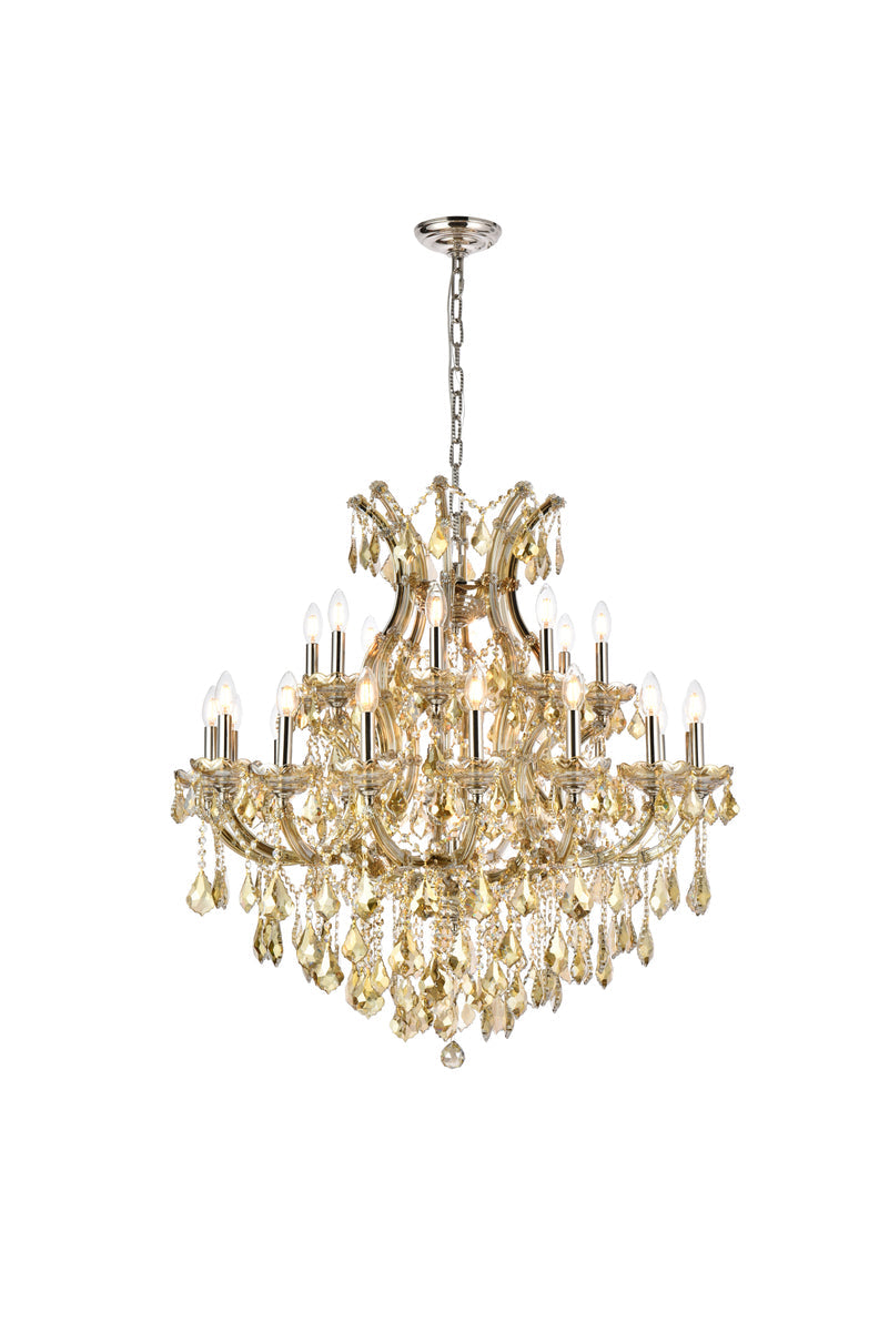 Maria Theresa 24 light Golden Teak Chandelier Golden Teak (Smoky) Royal Cut Crystal