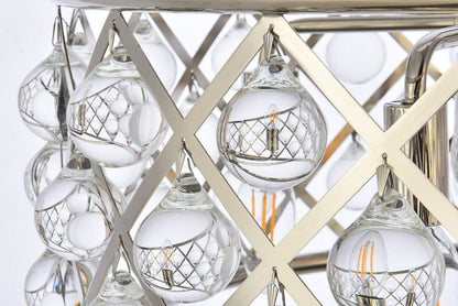 Madison 5 light polished Nickel Pendant Clear Royal Cut Crystal