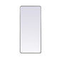 Soft Corner Metal Rectangle Mirror 32x72 Inch in Silver