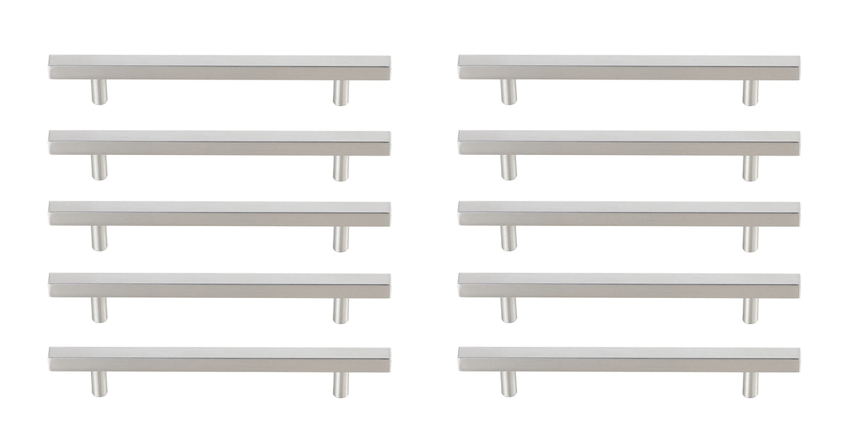 Dior 6-5/16" Center to Center Brushed Nickel Bar Pull Multipack (set of 10)