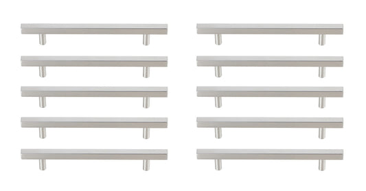 Dior 6-5/16" Center to Center Brushed Nickel Bar Pull Multipack (set of 10)