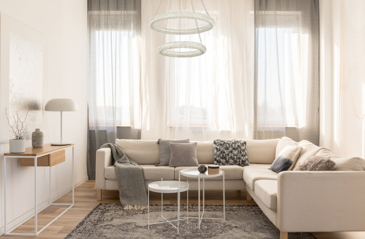 Bowen 28 inch Adjustable LED Chandelier in Satin Gold