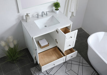 36 inch Single Bathroom Vanity in White