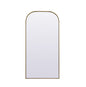 Metal Frame Arch Full Length Mirror 32x66 Inch in Brass