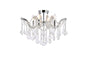 Maria Theresa 4 light Chrome Flush Mount Clear Royal Cut Crystal