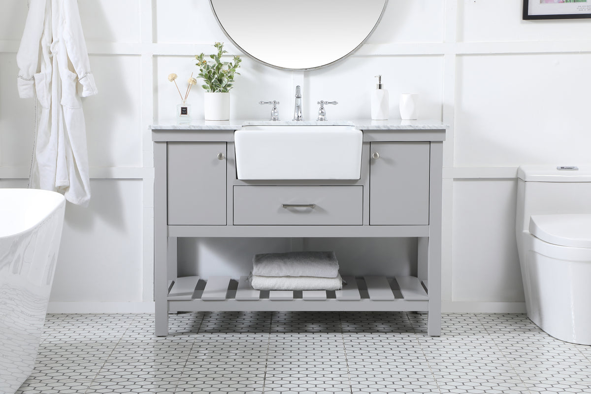 48 inch Single bathroom vanity in grey