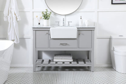 48 inch Single bathroom vanity in grey