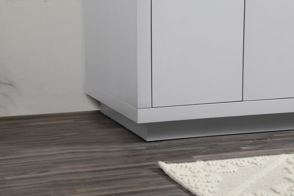 36 inch Single bathroom vanity in grey with backsplash