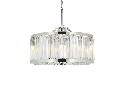 Chelsea 8 light polished nickel Chandelier Clear Royal Cut Crystal
