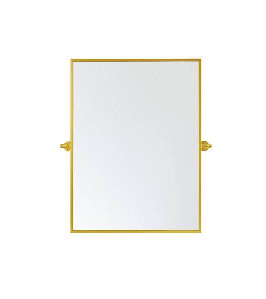 Rectangle pivot mirror 24x32 inch in gold