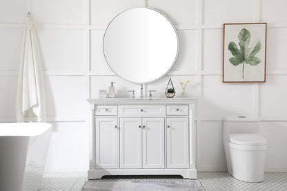 48 inch Single bathroom vanity in  White