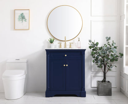 30 inch Single bathroom vanity in  Blue