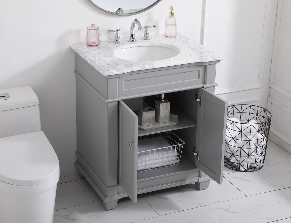 30 inch Single Bathroom Vanity set in Grey