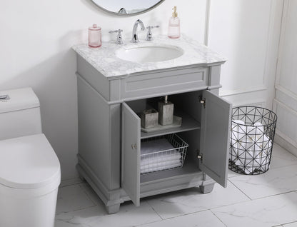 30 inch Single Bathroom Vanity set in Grey